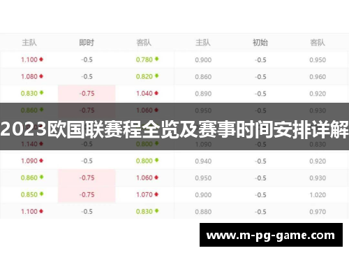 2023欧国联赛程全览及赛事时间安排详解